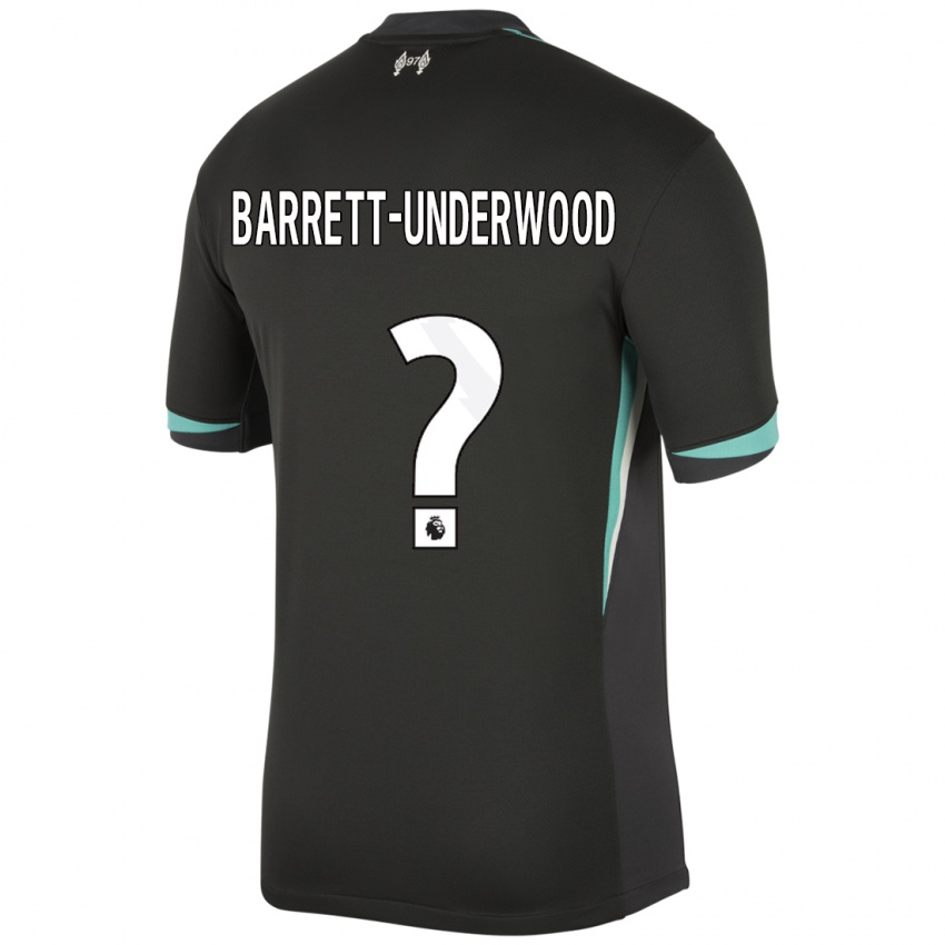 Criança Camisola Keehan Barrett-Underwood #0 Preto Antracite Branco Alternativa 2024/25 Camisa Brasil