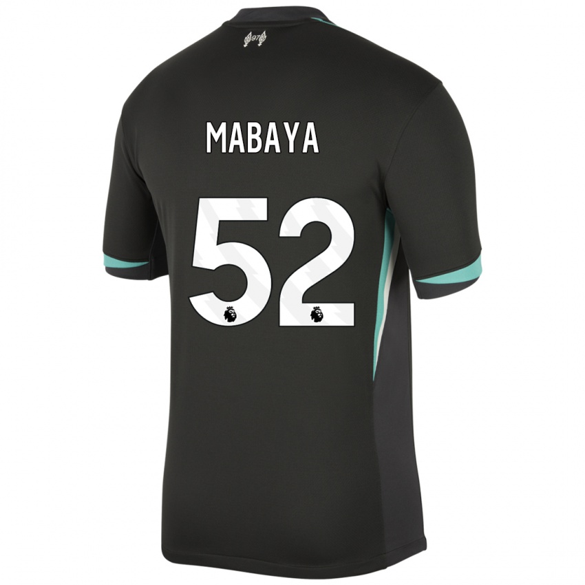 Criança Camisola Isaac Mabaya #52 Preto Antracite Branco Alternativa 2024/25 Camisa Brasil