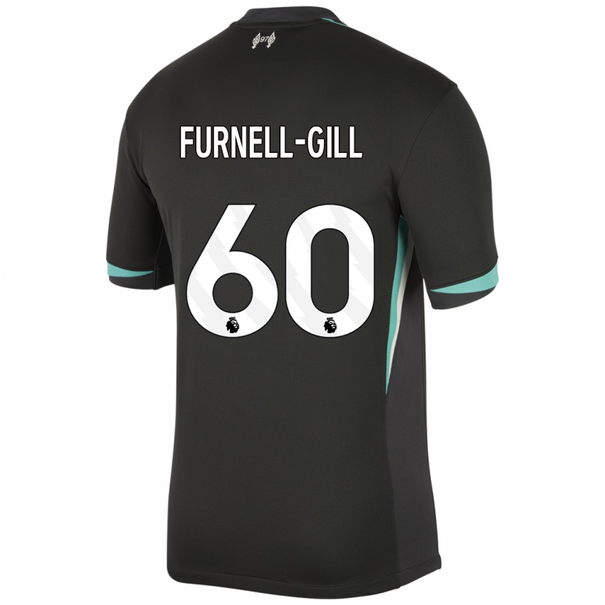 Criança Camisola Luca Furnell-Gill #60 Preto Antracite Branco Alternativa 2024/25 Camisa Brasil