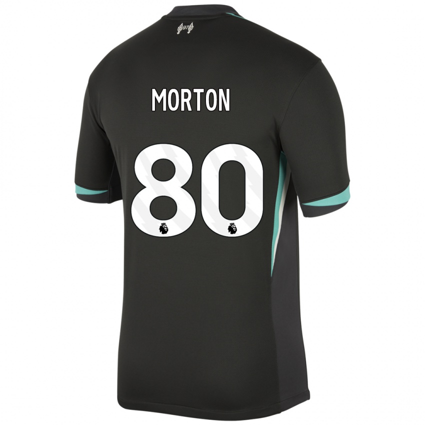 Criança Camisola Tyler Morton #80 Preto Antracite Branco Alternativa 2024/25 Camisa Brasil