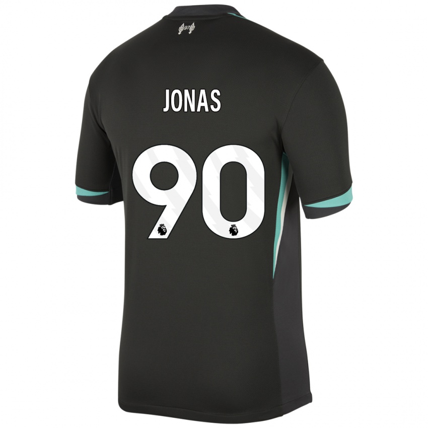 Criança Camisola Lee Jonas #90 Preto Antracite Branco Alternativa 2024/25 Camisa Brasil