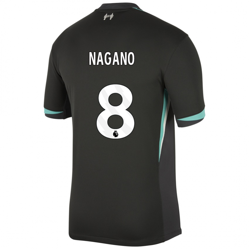 Criança Camisola Fūka Nagano #8 Preto Antracite Branco Alternativa 2024/25 Camisa Brasil