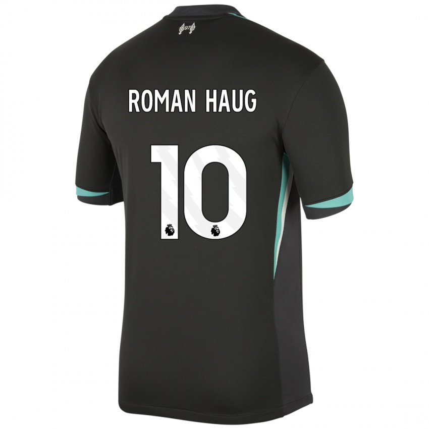 Criança Camisola Sophie Román Haug #10 Preto Antracite Branco Alternativa 2024/25 Camisa Brasil