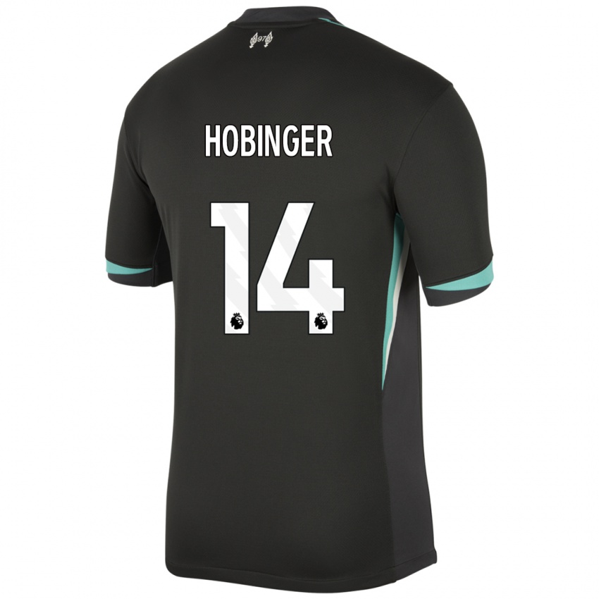 Criança Camisola Marie Höbinger #14 Preto Antracite Branco Alternativa 2024/25 Camisa Brasil