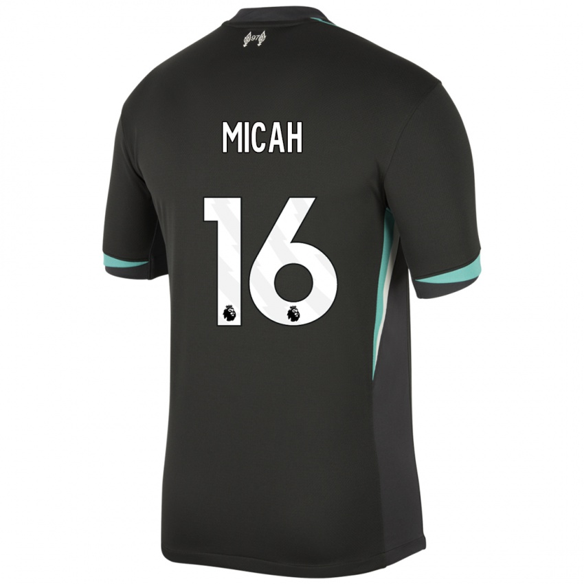 Criança Camisola Teagan Micah #16 Preto Antracite Branco Alternativa 2024/25 Camisa Brasil