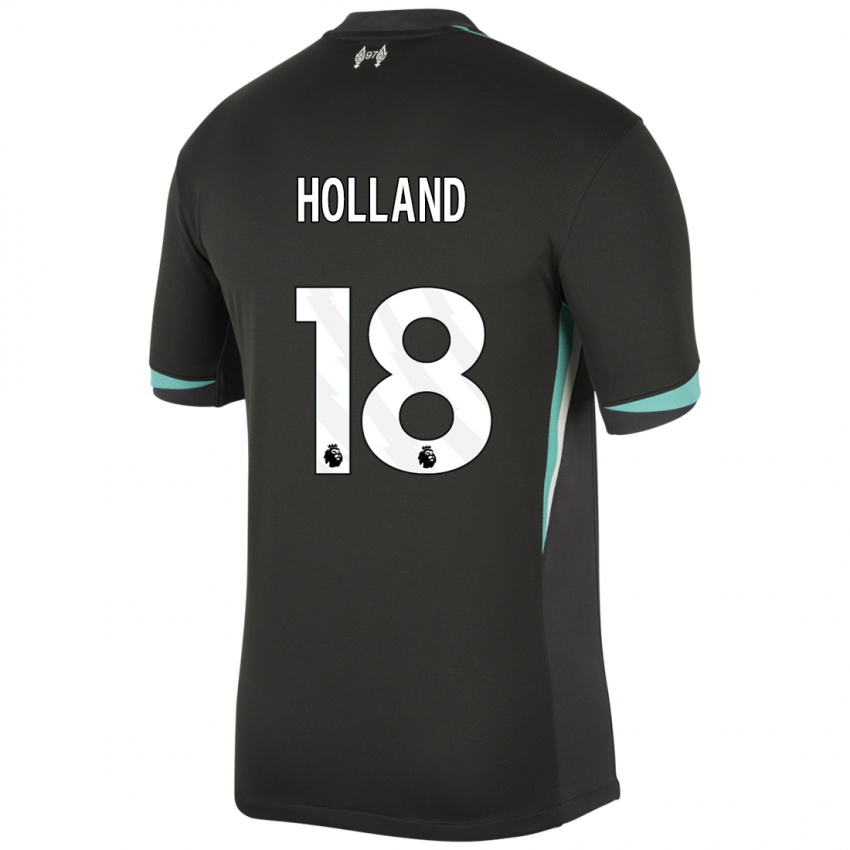 Criança Camisola Ceri Holland #18 Preto Antracite Branco Alternativa 2024/25 Camisa Brasil