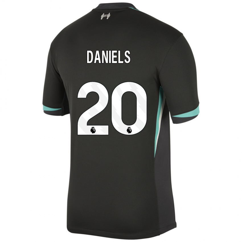 Criança Camisola Yana Daniels #20 Preto Antracite Branco Alternativa 2024/25 Camisa Brasil