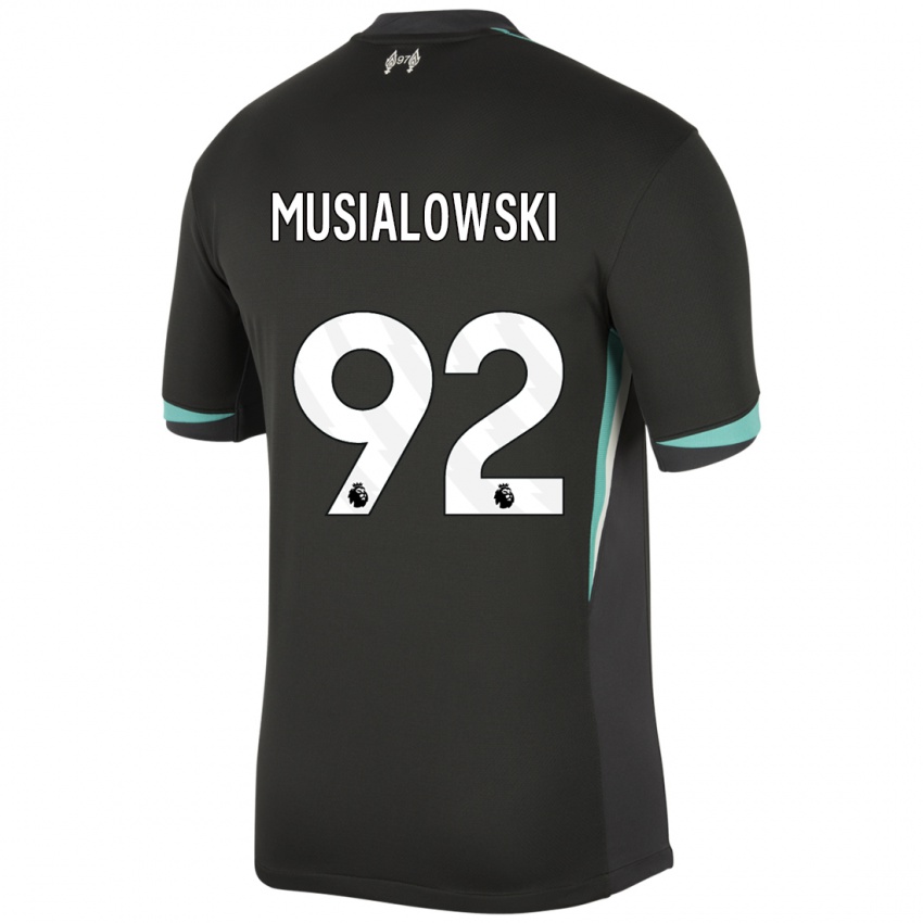 Criança Camisola Mateusz Musialowski #92 Preto Antracite Branco Alternativa 2024/25 Camisa Brasil