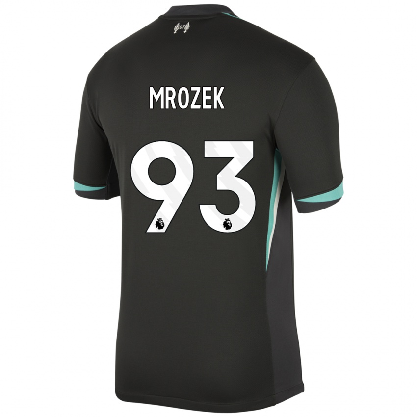 Criança Camisola Fabian Mrozek #93 Preto Antracite Branco Alternativa 2024/25 Camisa Brasil