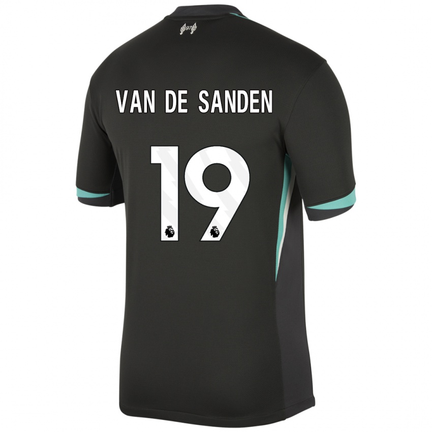 Criança Camisola Shanice Van De Sanden #19 Preto Antracite Branco Alternativa 2024/25 Camisa Brasil