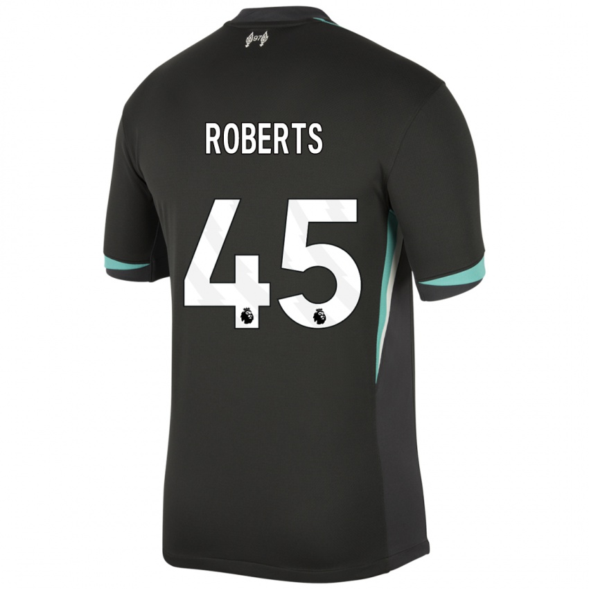 Criança Camisola Iwan Roberts #45 Preto Antracite Branco Alternativa 2024/25 Camisa Brasil