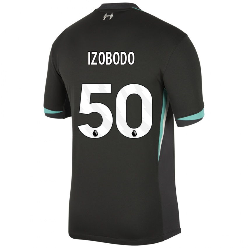 Criança Camisola Elijah Izobodo John #50 Preto Antracite Branco Alternativa 2024/25 Camisa Brasil