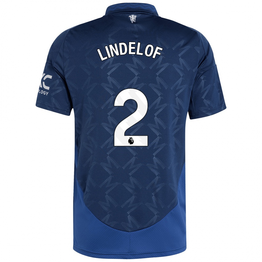 Criança Camisola Victor Lindelof #2 Índigo Alternativa 2024/25 Camisa Brasil