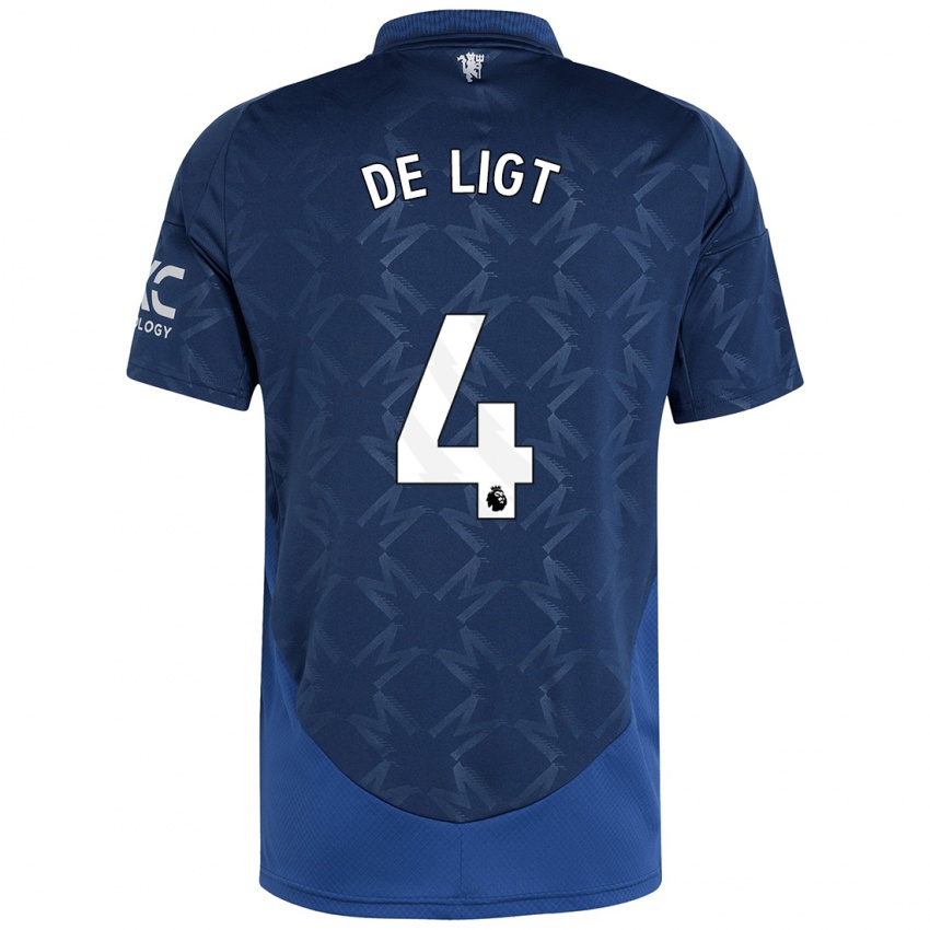 Criança Camisola Matthijs De Ligt #4 Índigo Alternativa 2024/25 Camisa Brasil