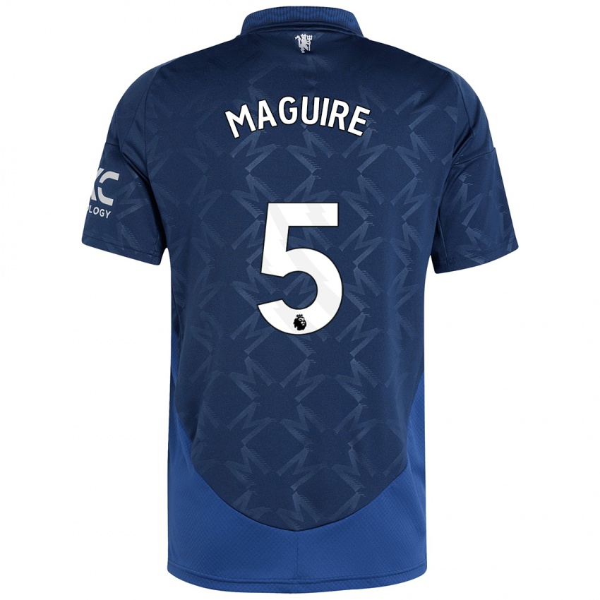 Criança Camisola Harry Maguire #5 Índigo Alternativa 2024/25 Camisa Brasil