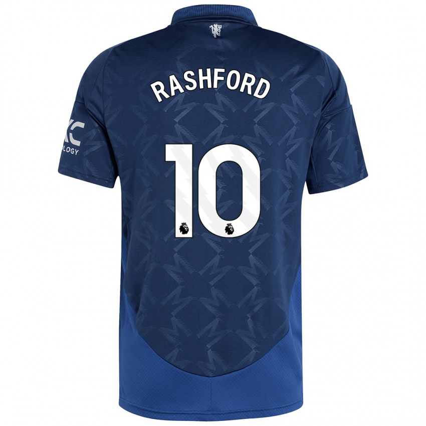 Criança Camisola Marcus Rashford #10 Índigo Alternativa 2024/25 Camisa Brasil