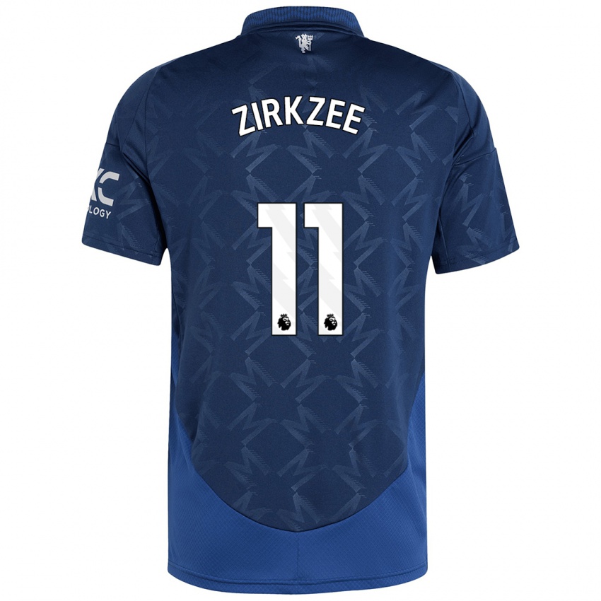 Criança Camisola Joshua Zirkzee #11 Índigo Alternativa 2024/25 Camisa Brasil