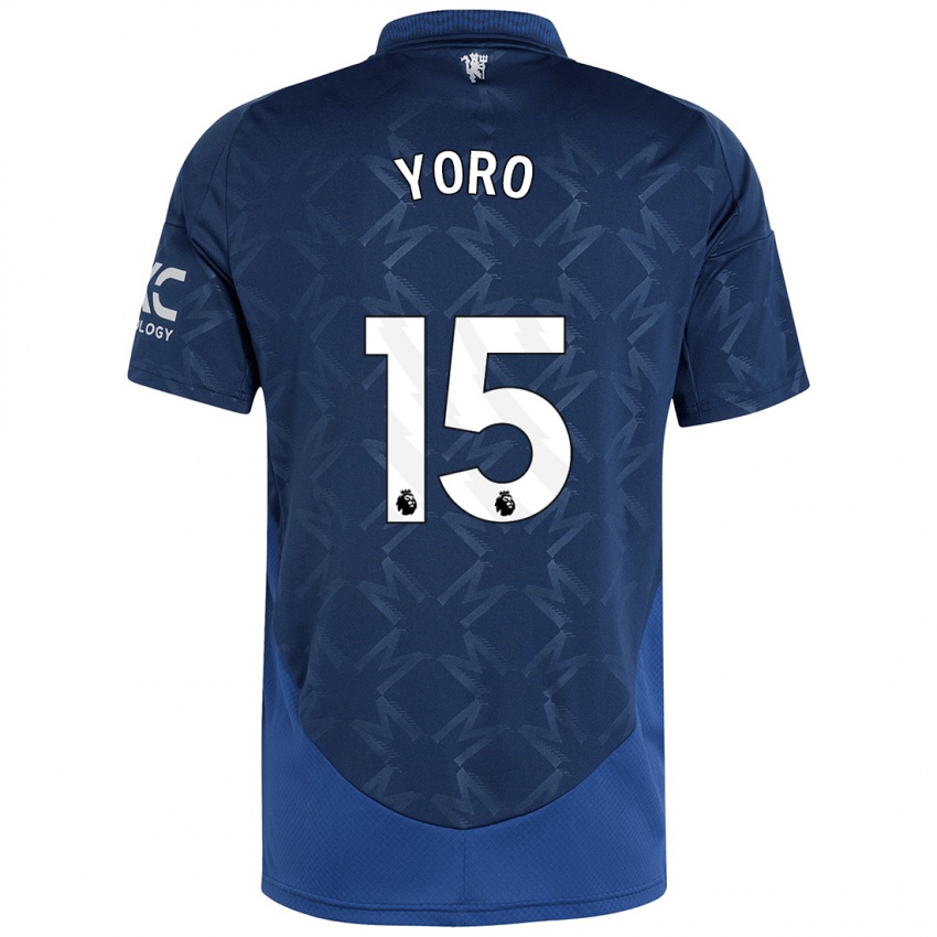 Criança Camisola Leny Yoro #15 Índigo Alternativa 2024/25 Camisa Brasil