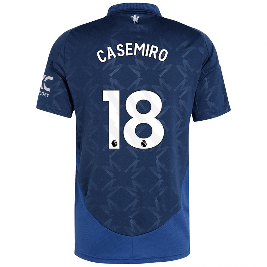 Criança Camisola Casemiro #18 Índigo Alternativa 2024/25 Camisa Brasil