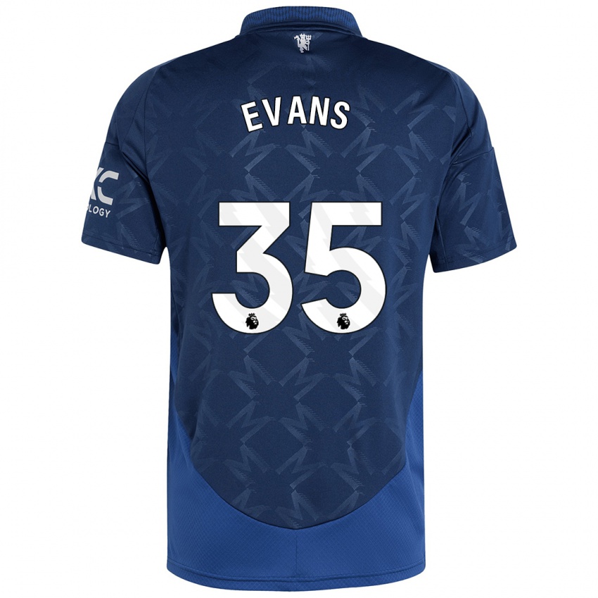 Criança Camisola Jonny Evans #35 Índigo Alternativa 2024/25 Camisa Brasil