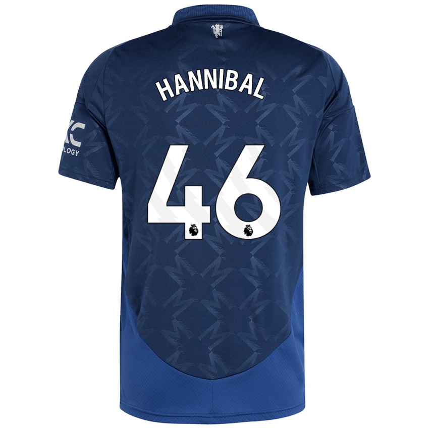 Criança Camisola Hannibal Mejbri #46 Índigo Alternativa 2024/25 Camisa Brasil