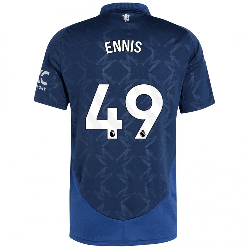 Criança Camisola Ethan Ennis #49 Índigo Alternativa 2024/25 Camisa Brasil