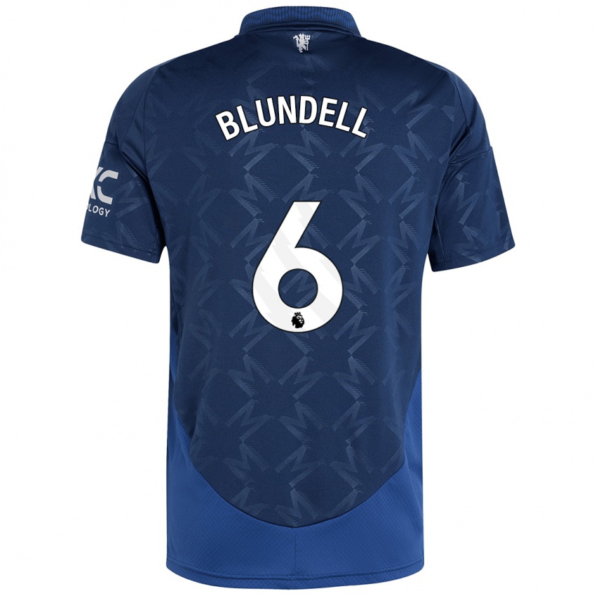 Criança Camisola Hannah Blundell #6 Índigo Alternativa 2024/25 Camisa Brasil