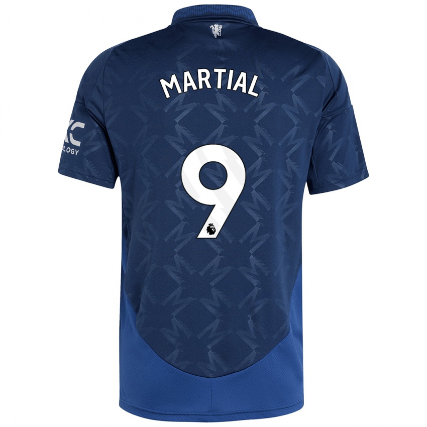 Criança Camisola Anthony Martial #9 Índigo Alternativa 2024/25 Camisa Brasil