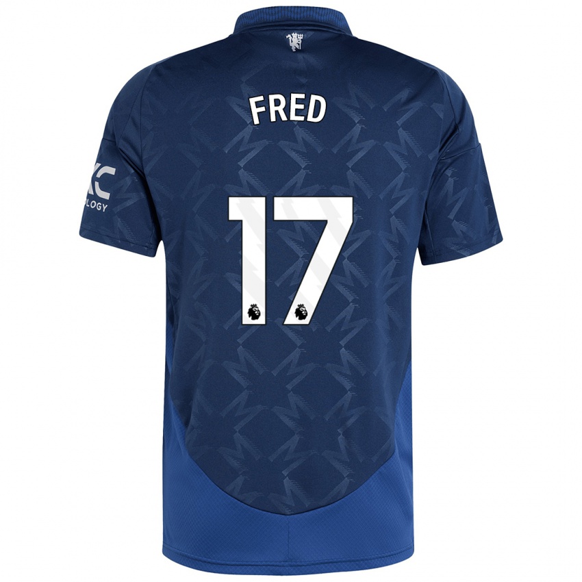 Criança Camisola Fred #17 Índigo Alternativa 2024/25 Camisa Brasil