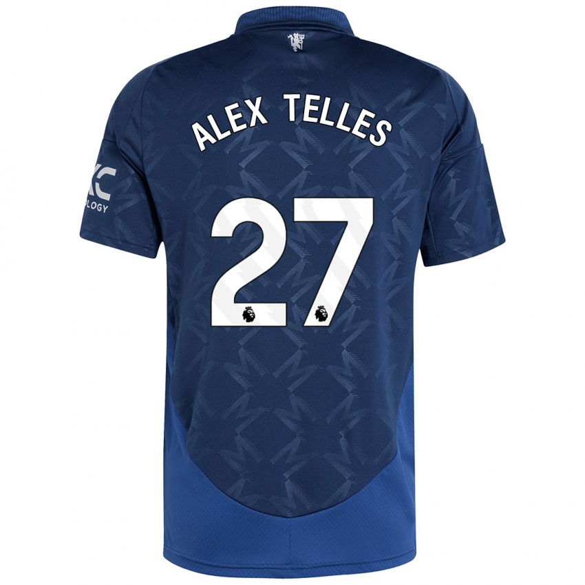 Criança Camisola Alex Nicolao Telles #27 Índigo Alternativa 2024/25 Camisa Brasil