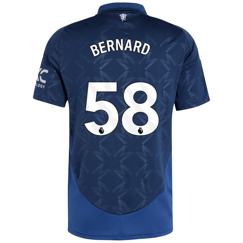 Criança Camisola Bernard #58 Índigo Alternativa 2024/25 Camisa Brasil