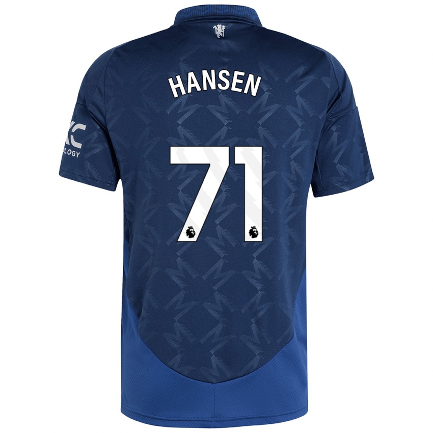 Criança Camisola Isak Hansen-Aaroen #71 Índigo Alternativa 2024/25 Camisa Brasil