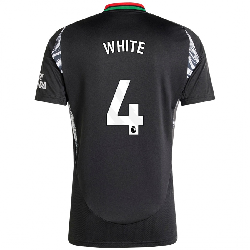 Criança Camisola Ben White #4 Preto Alternativa 2024/25 Camisa Brasil