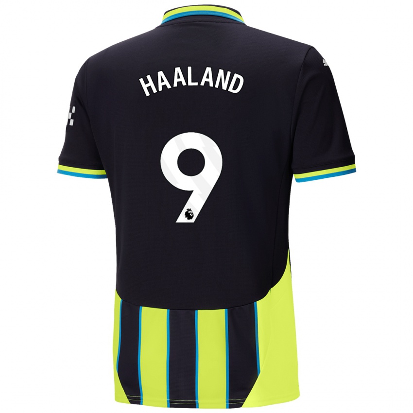 Criança Camisola Erling Haaland #9 Azul Amarelo Alternativa 2024/25 Camisa Brasil