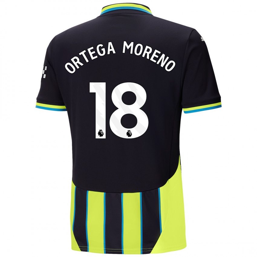 Criança Camisola Stefan Ortega Moreno #18 Azul Amarelo Alternativa 2024/25 Camisa Brasil