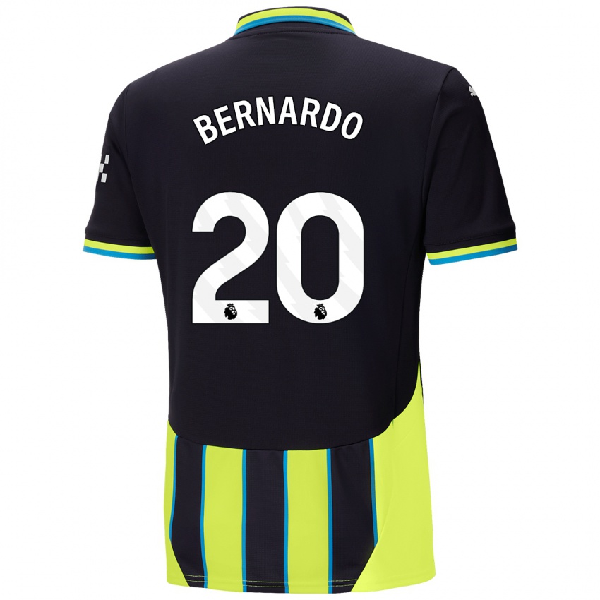 Criança Camisola Bernardo Silva #20 Azul Amarelo Alternativa 2024/25 Camisa Brasil