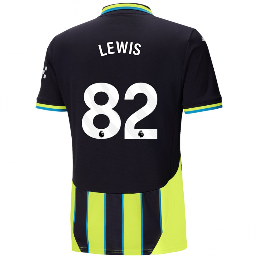 Criança Camisola Rico Lewis #82 Azul Amarelo Alternativa 2024/25 Camisa Brasil