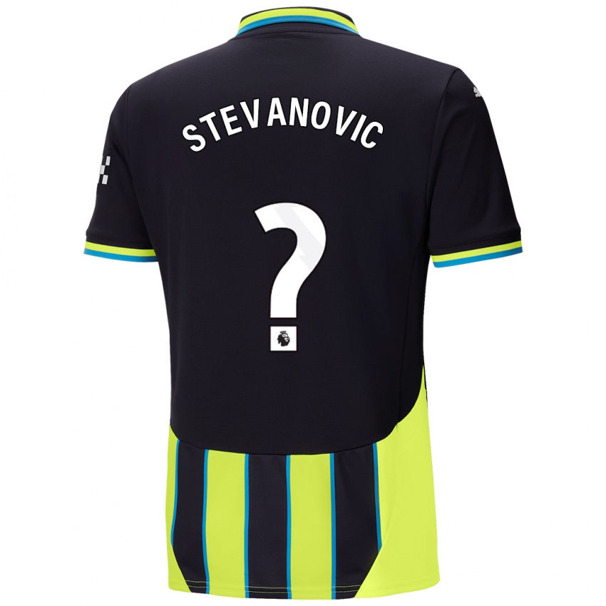 Criança Camisola Filip Stevanovic #0 Azul Amarelo Alternativa 2024/25 Camisa Brasil