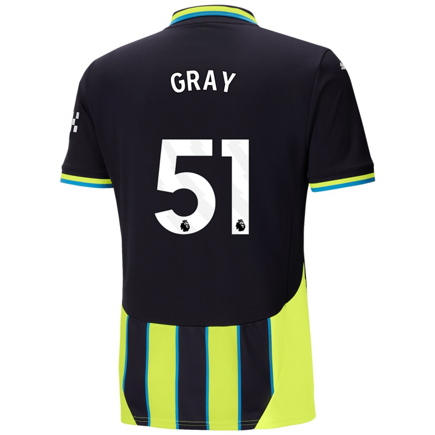 Criança Camisola Charlie Gray #51 Azul Amarelo Alternativa 2024/25 Camisa Brasil