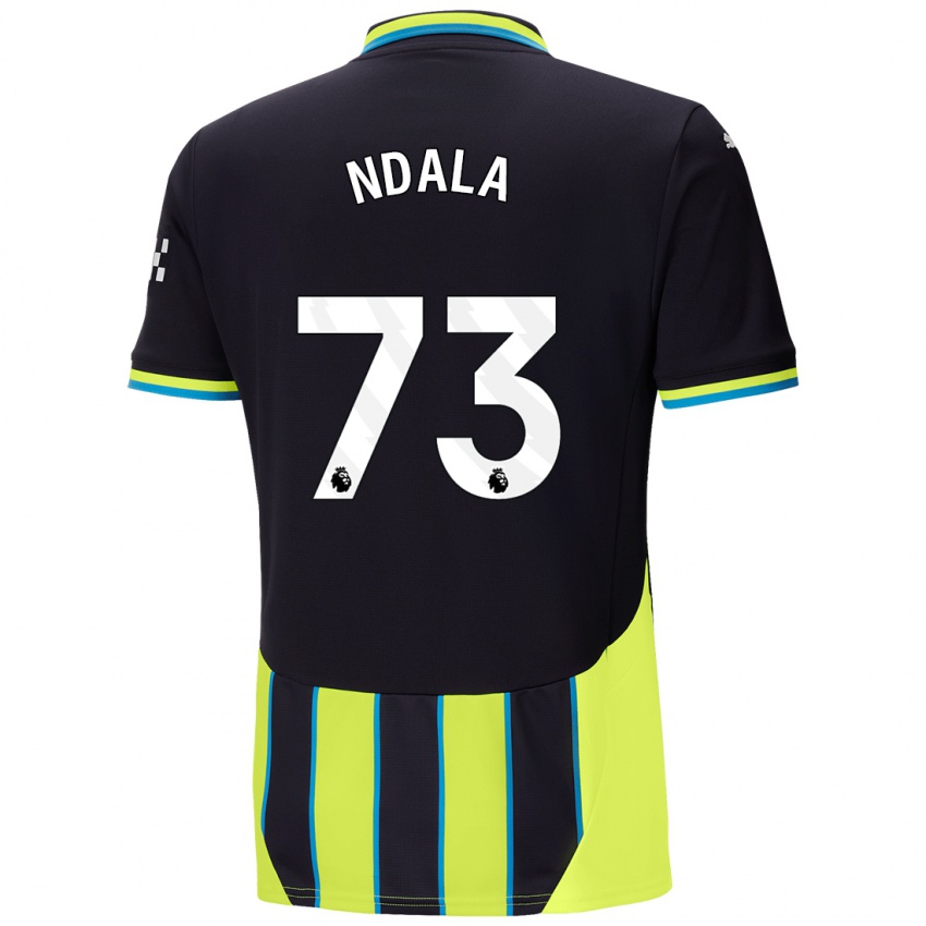 Criança Camisola Joel Ndala #73 Azul Amarelo Alternativa 2024/25 Camisa Brasil