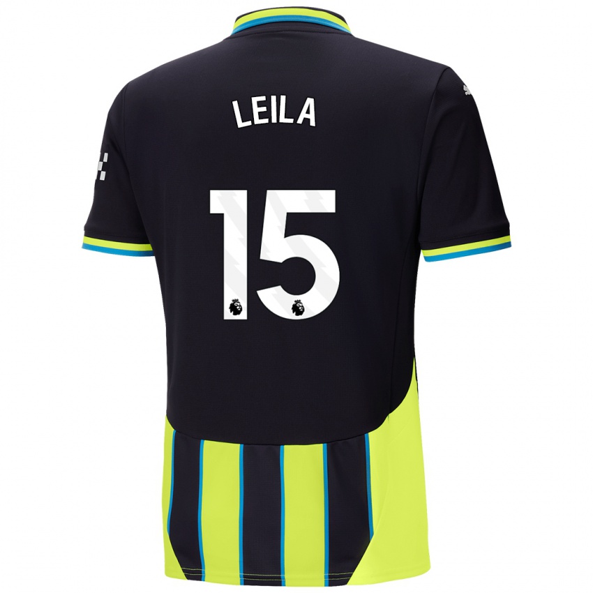 Criança Camisola Leila Ouahabi #15 Azul Amarelo Alternativa 2024/25 Camisa Brasil