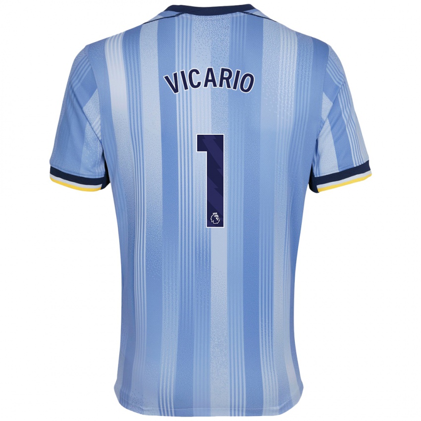 Criança Camisola Guglielmo Vicario #1 Azul Claro Alternativa 2024/25 Camisa Brasil