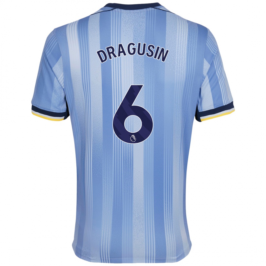 Criança Camisola Radu Drăgușin #6 Azul Claro Alternativa 2024/25 Camisa Brasil