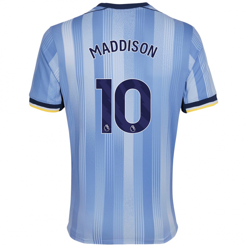 Criança Camisola James Maddison #10 Azul Claro Alternativa 2024/25 Camisa Brasil