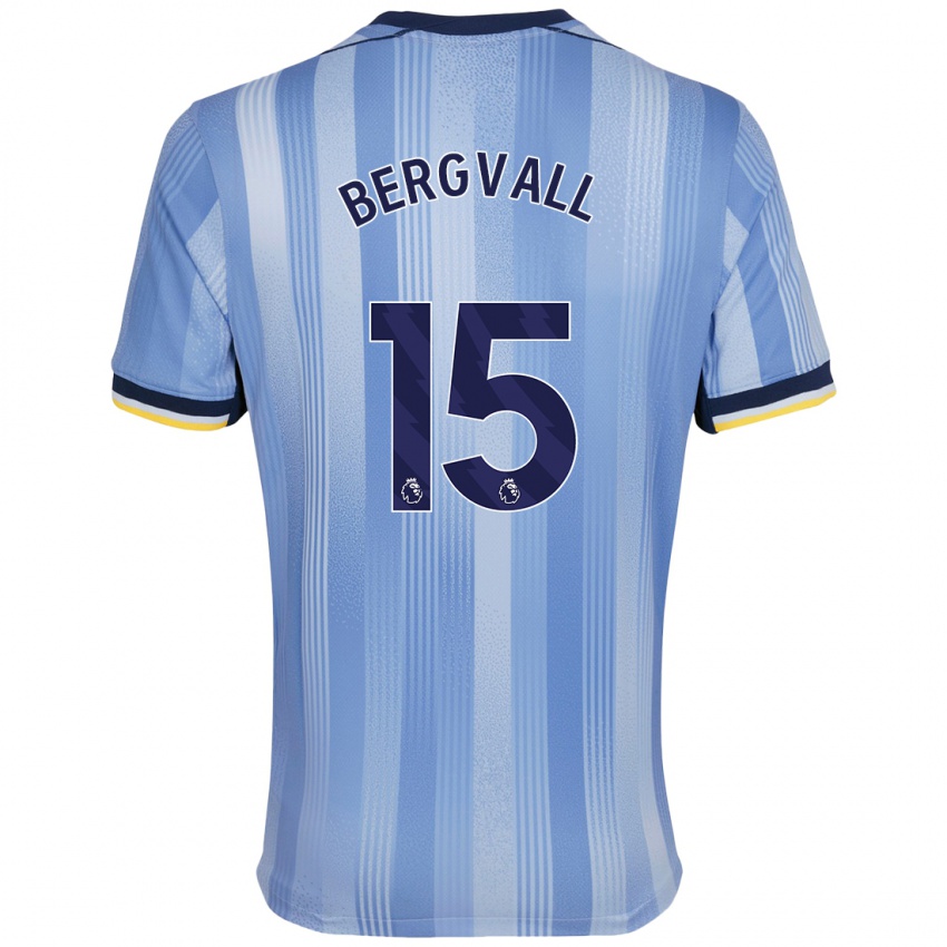 Criança Camisola Lucas Bergvall #15 Azul Claro Alternativa 2024/25 Camisa Brasil