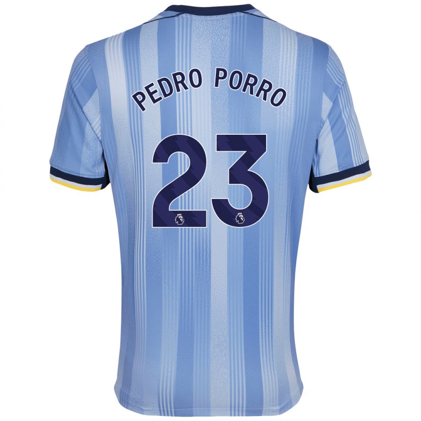 Criança Camisola Pedro Porro #23 Azul Claro Alternativa 2024/25 Camisa Brasil