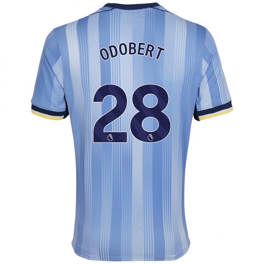 Criança Camisola Wilson Odobert #28 Azul Claro Alternativa 2024/25 Camisa Brasil