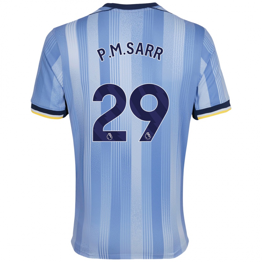 Criança Camisola Pape Matar Sarr #29 Azul Claro Alternativa 2024/25 Camisa Brasil