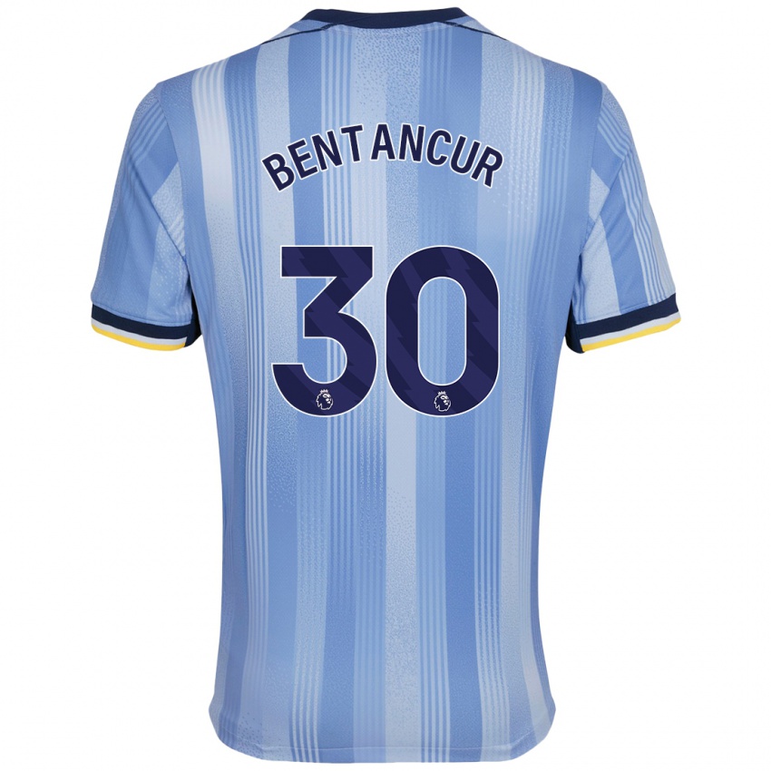 Criança Camisola Rodrigo Bentancur #30 Azul Claro Alternativa 2024/25 Camisa Brasil