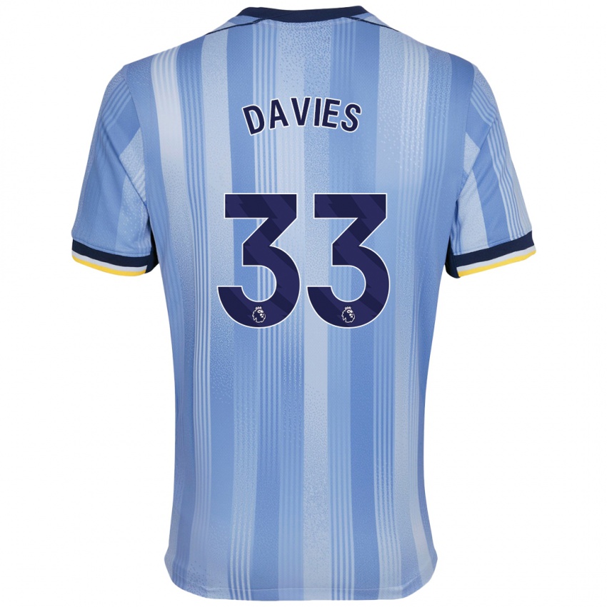 Criança Camisola Ben Davies #33 Azul Claro Alternativa 2024/25 Camisa Brasil